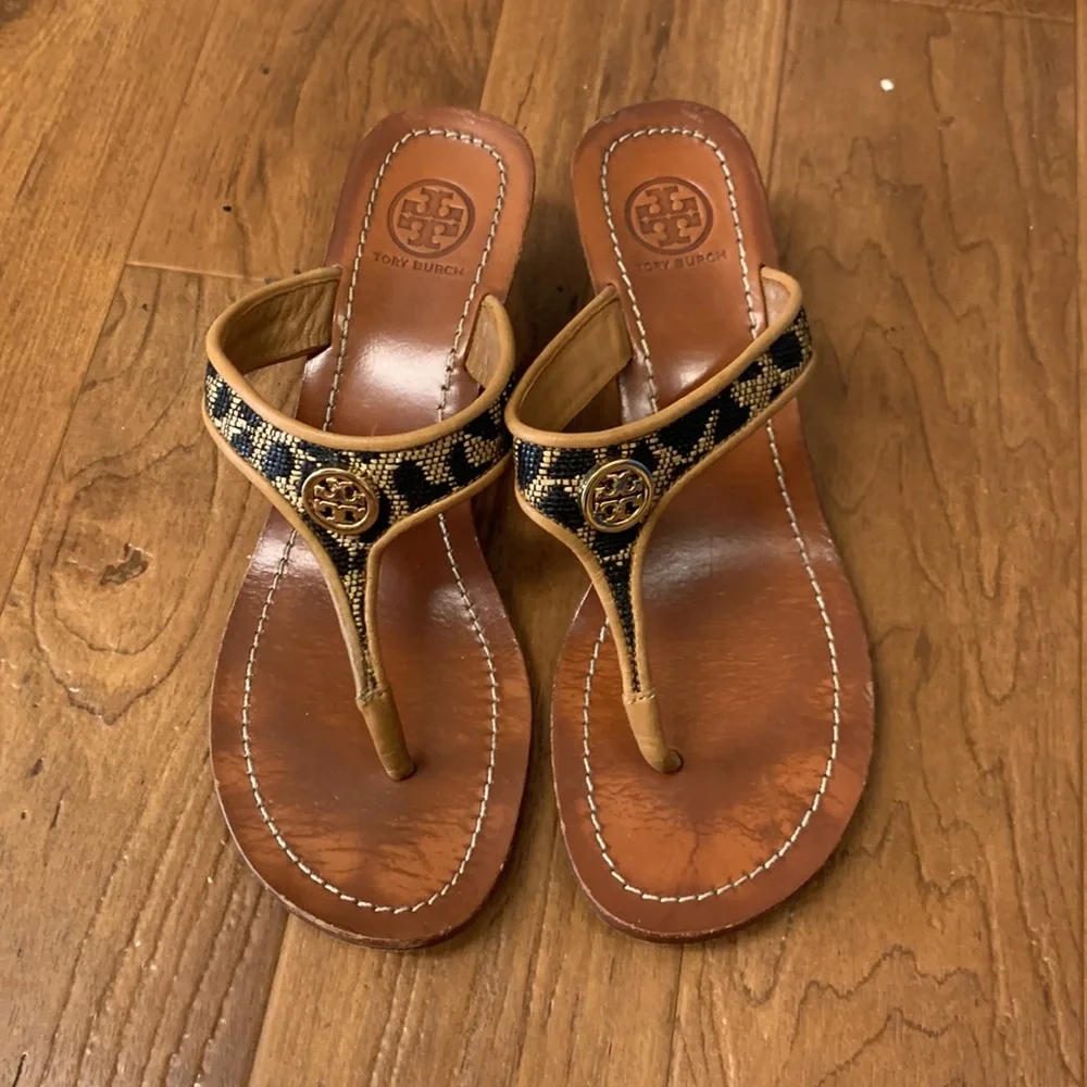 Tory Burch Wedge Sandals - Picture 2 of 7